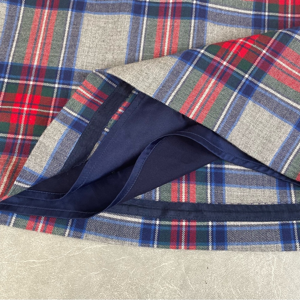 Vineyard Vines Jolly Plaid Postage Stamp Mini Skirt in Gray, Red & Blue - Picture 5 of 8
